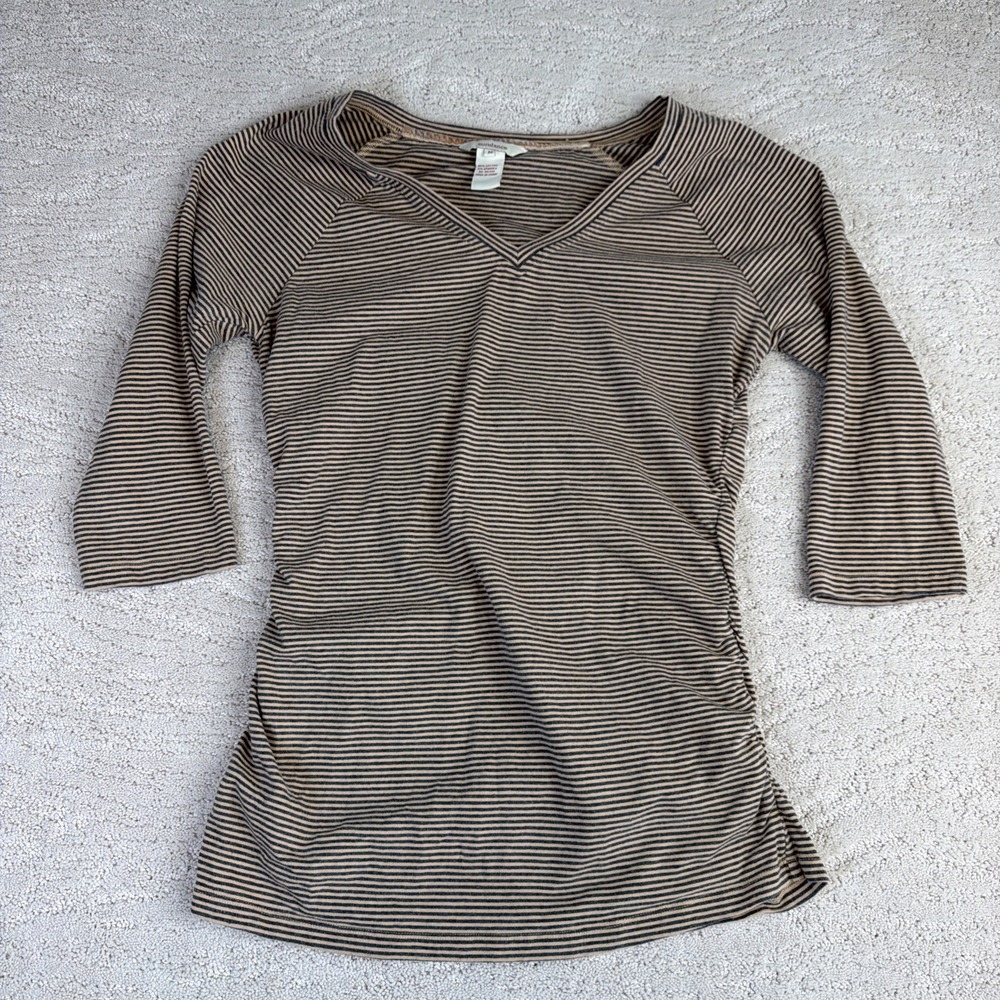 Women's Sundance Medium 1/2 Sleeve Maternity Ruched V Neck‎ Shirt